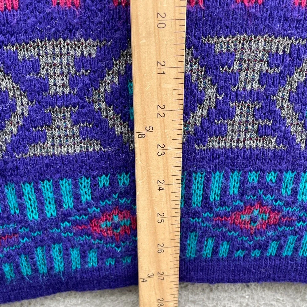 Vintage Alfred Dunner Sweater Mens Large Purple Cosby‎ Coogi Style 80s 90s Knit